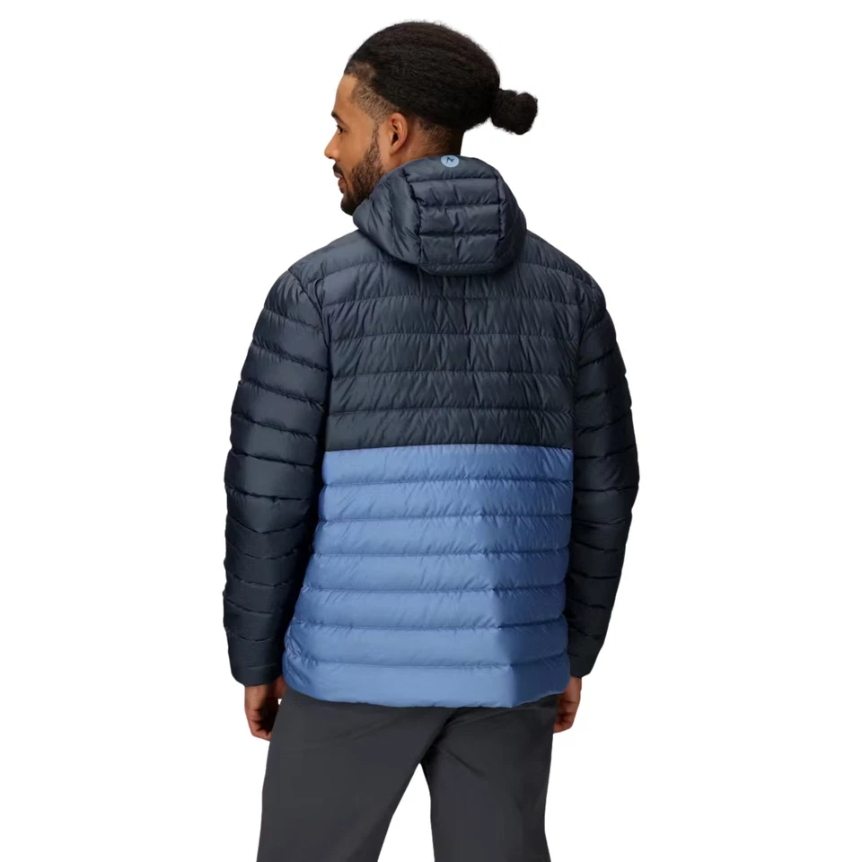 Marmot Highlander Hoody Men's Winter Jacket, Thunderhead/Rain Cloud, Small - Image 2 of 4