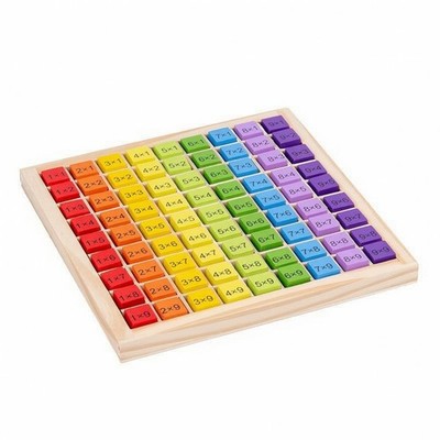 Multiplikationstafel mit Holzfliesen pädagogisches Mathespielzeug taktil für