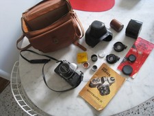 Vintage 1970s Asahi Pentax Spotmatic SPII 35mm Film Camera w. Zoom Acc.