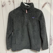 Patagonia Kids L/12 Los Gatos 1/4-Zip Forge Gray w/ Pale Pink - EUC