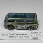 Hot Wheels Redlines 1969 Volkswagen Beach Bomb Van Green Blue 1:64 Diecast
