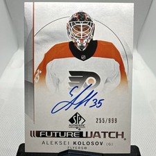 2024-25 SP Authentic Aleksei Kolosov Future Watch Auto /999 Philadelphia Flyers