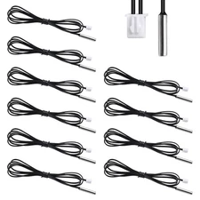 10 PCS 10k NTC Temperature Sensor Probe 1 Meter Waterproof Thermistor Cable