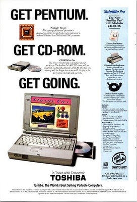 Toshiba Get Going Vest selling portable computers Vintage Print Ad 1995 ...