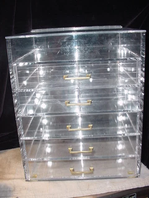Charles Hollis Jones Lucite Joyero Organizador Gabinete Mediados de Siglo Moderno Foto 2 de 4