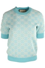 GUCCI BLUE GG WOOL SWEATER MEDIUM