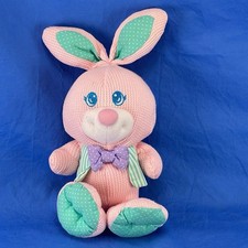 Fisher Price Thermal Waffle Weave Cozies Pink Bunny Rabbit Plush 1997 - Read
