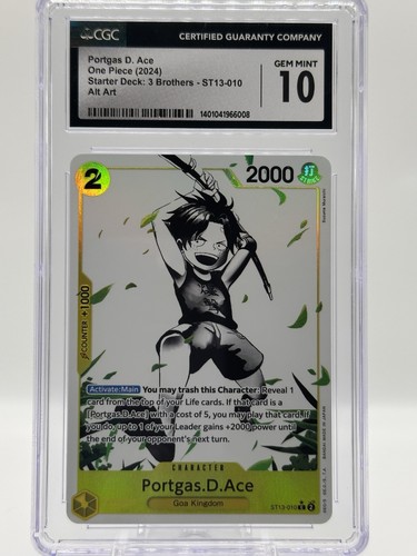 Portgas.D.Ace (Parallel) graded CGC 10 for sale on eBay