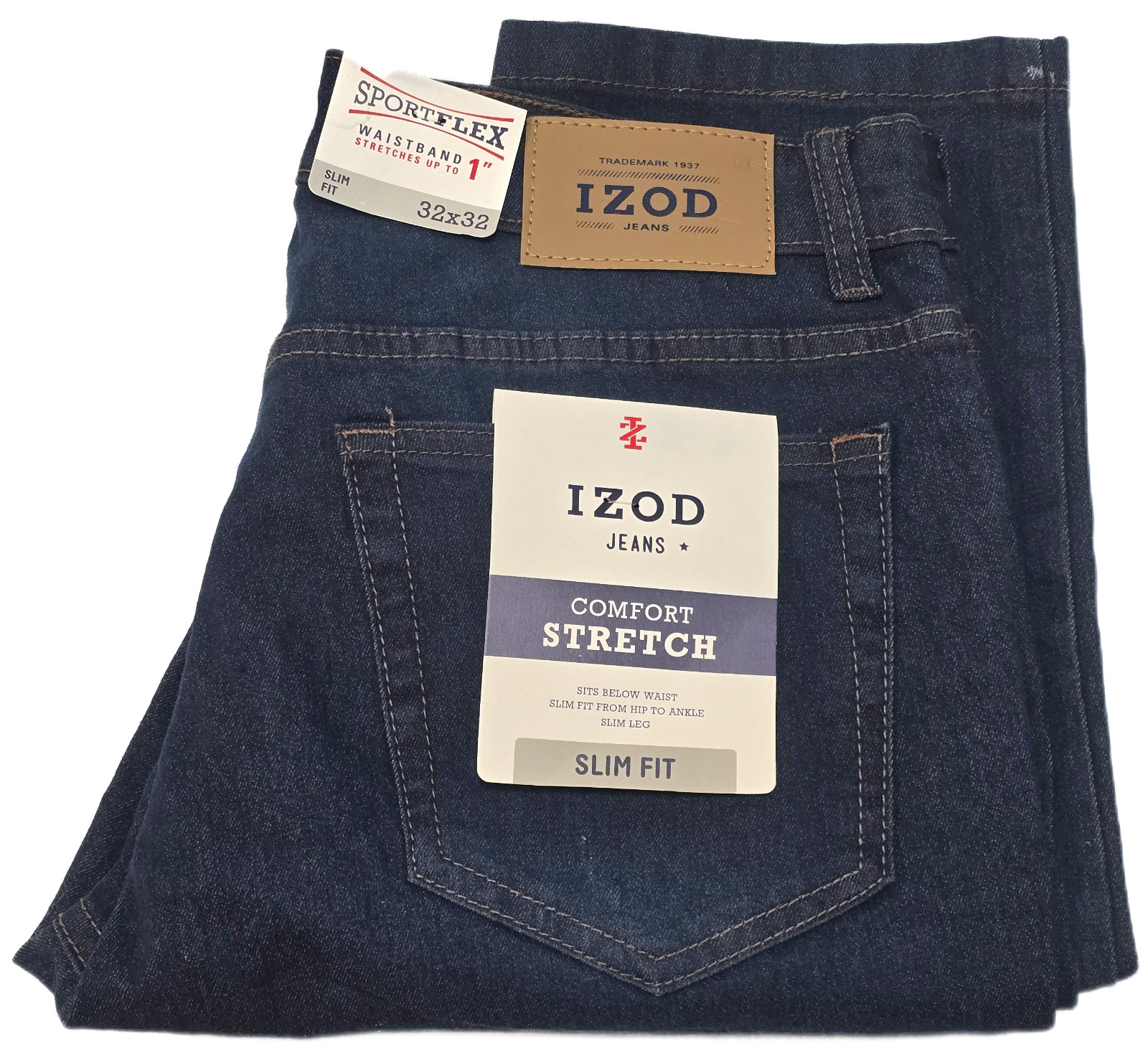 's Comfort Stretch Jean Slim Fit Denim Blue 1 Pair Size 32x3