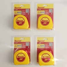 Starrett 25' x 1" SAE Measuring Tapes Grad. 1/16 4pcs. TS1-25