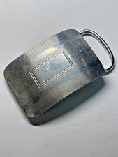 Vintage Sterling Silver Belt Buckle 21g