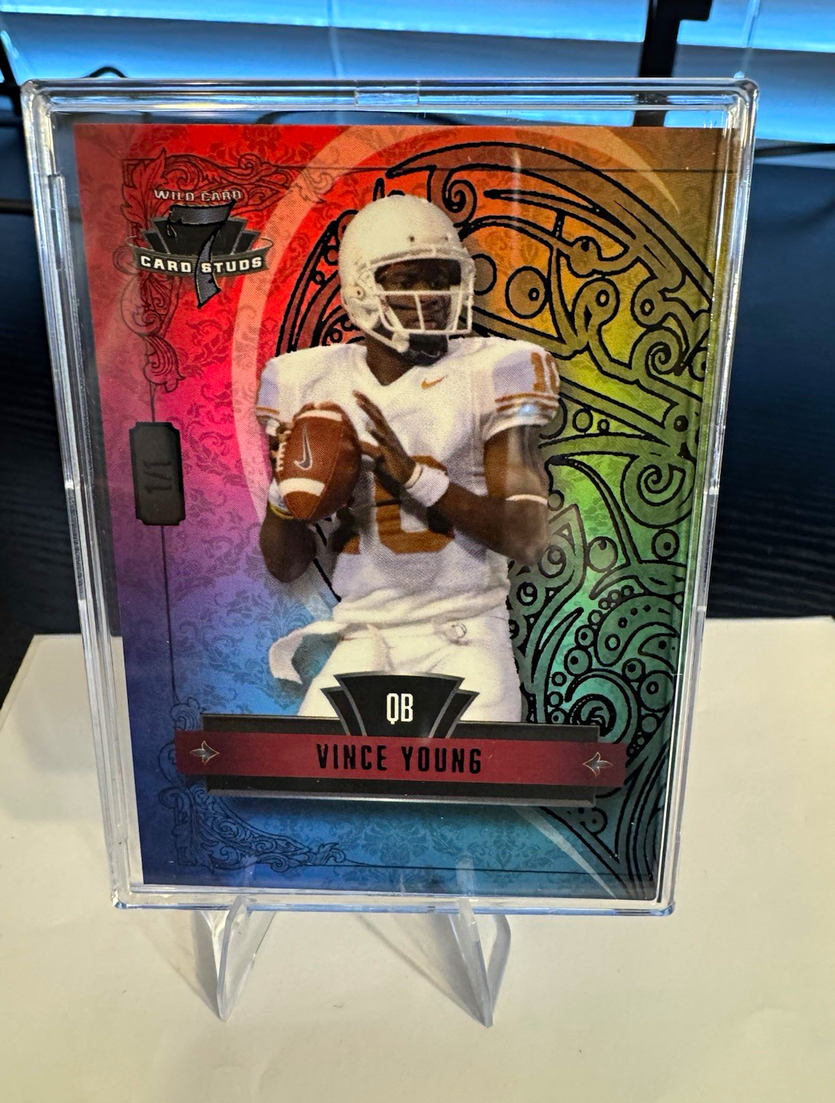 Wild Card 7 Card Studs 2026 Football Vince Young Texas Longhorns 7CHR-VY #1/1