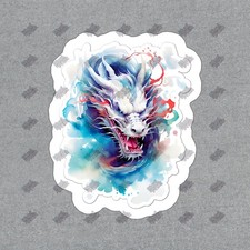 Stunning Dragon Vinyl Sticker Decal Colorful Watercolor Design 442374