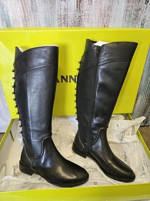 Women's Size 7 Gianna Binni Boots With Metal Barbells Up The Back Of The Boot