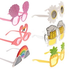6 PCS Funny Party Glasses Novelty Adult Eyeglasses Hawaiian Tropical Sunglasses