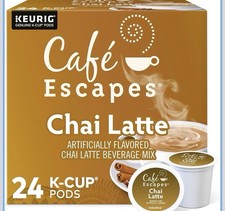 Cafe Escapes Chai Latte K-Cup Pods 24ct Spiced Black Tea