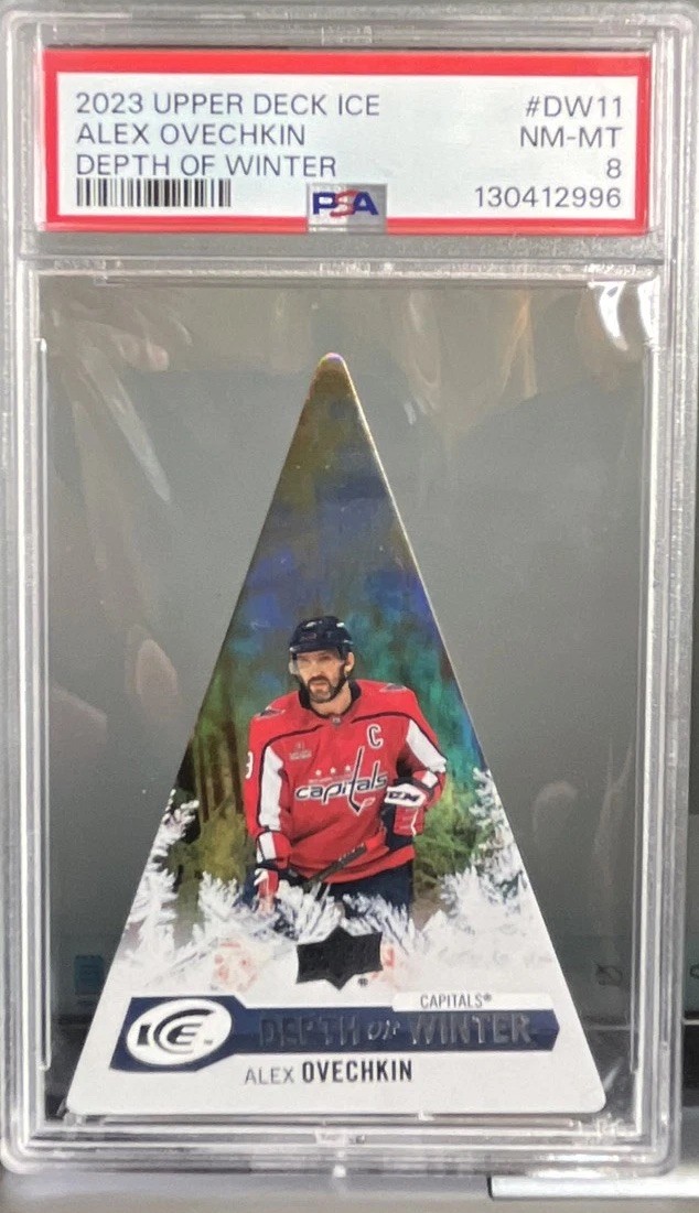 2023-24 Upper Deck Ice - Depth of Winter Alex Ovechkin #DW-11 PSA 8 view 1