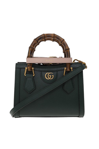 GUCCI Diana Mini Green Leather Top Handle Bag New & Authentic
