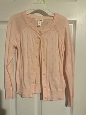 Girls Cat  Jack Pink Cardigan Sweater Size 4T