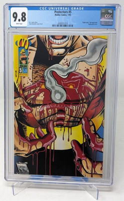 Protectors #5 CGC 9.8 Malibu Comics 1993 bullet hole die cut cover