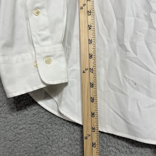 Vtg Polo Ralph Lauren Dress Shirt Men’s Andrew White Button Down 17.5 34/35 - Picture 6 of 9