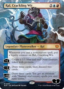 Ral, Crackling Wit (Borderless) Foil - Bloomburrow MTG
