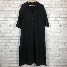 MADEWELL NWT Women's Button-Down True Black Cover Up Maxi Dress XS NC916 BEACH