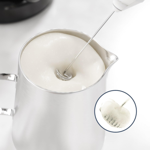 Powerful Milk Frother Handheld Foam Maker, Mini Whisk Drink Mixer for Coffee, Ca - Picture 2 of 12