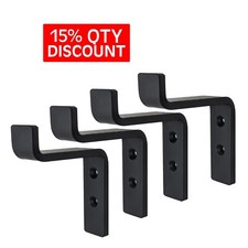  4 Single Coat Hook B Black Steel Iron Modern Farmhouse Rustic Industrial