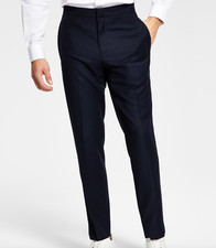 NEW W TAGS Alfani Men's Slim-Fit Navy Tuxedo Pants, Navy, 30W 32L