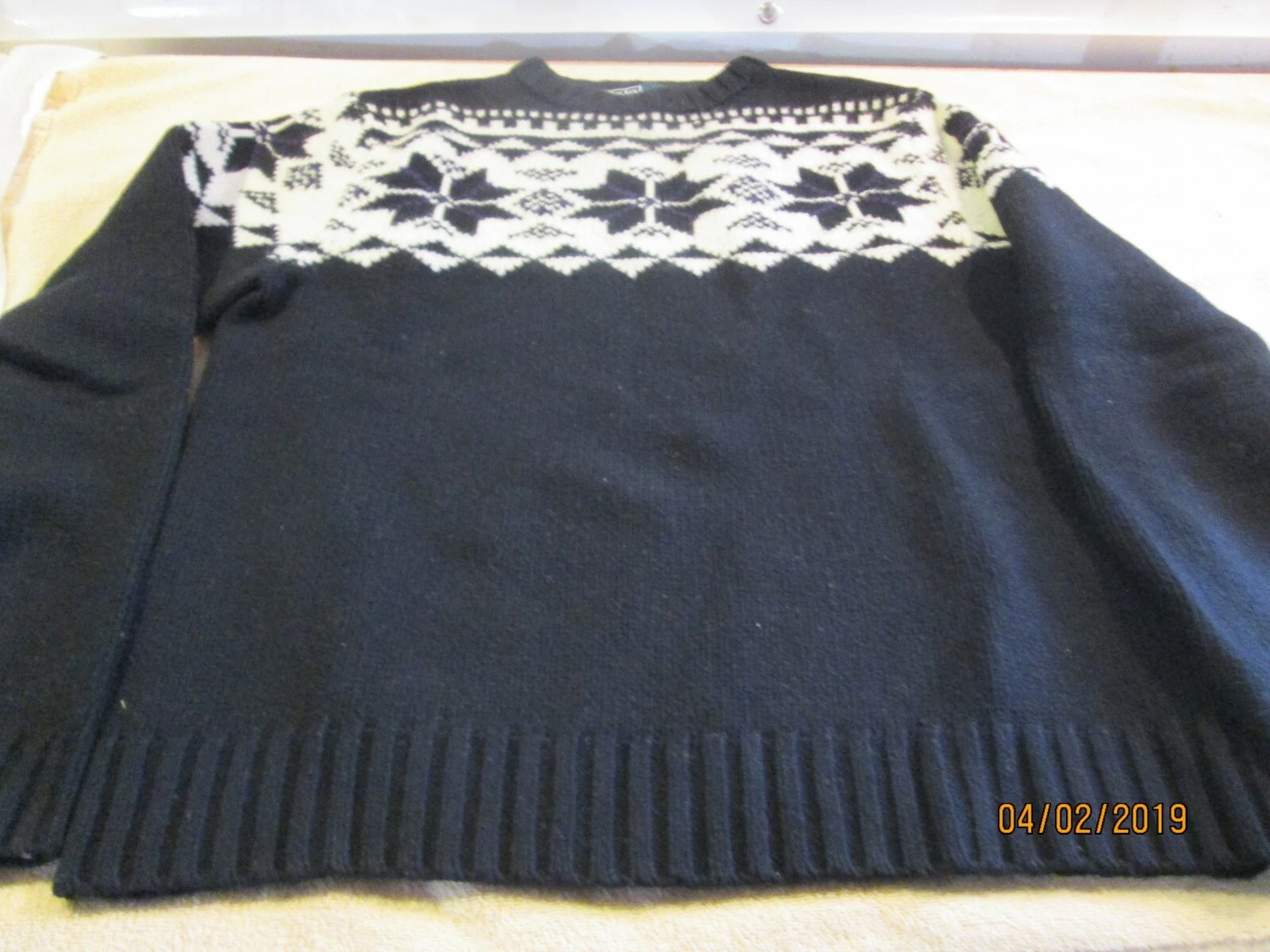 Polo Ralph Lauren sweater snowflake 100% wool size L