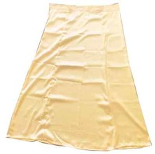 Butter Color FreeSize Underskirt Stitched Satin Petticoat Inner Saree SkirtL-38"