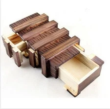 3 Way Open Wooden Puzzle Game Secret Wood Box Gift Hidden Drawer Brain Teasers