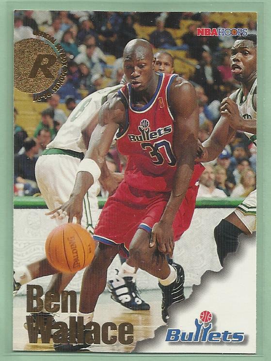 1996-97 Ben Wallace HOOPS Rookie Card RC #314  - Pistons (H.O.F)
