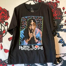 Tupac Shakur 2Pac Poetic Justice Hip Hop Rap Shirt Notorious BIG NAS Dr. Dre 2XL