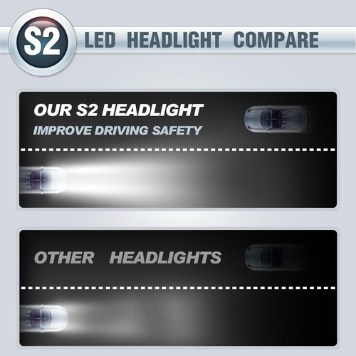 LED Headlight Bulbs Conversion Kit 6500K 9005 High Beam FOG Light Bright White - Picture 4 of 11