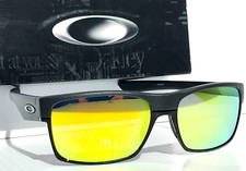 NEW Oakley TWO FACE Steel Grey POLARIZED Galaxy Gold Lens Sunglass 9189