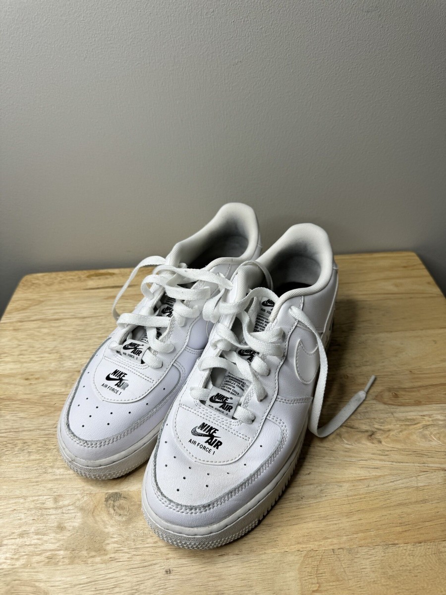 Nike Air Force 07 LV8 Double Air White Black GS CJ4092-100