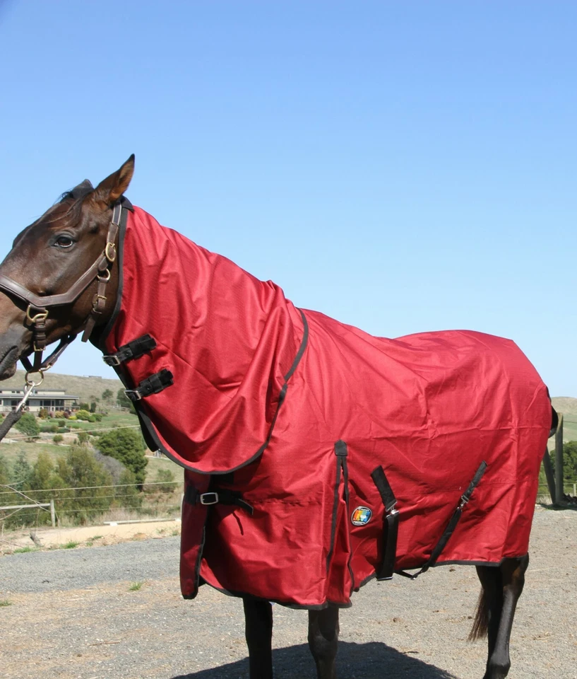 Premium Quality Horse Rug Rainsheet 600 D Combo Brick Red on Sale Free Shipping - image 3 of 3