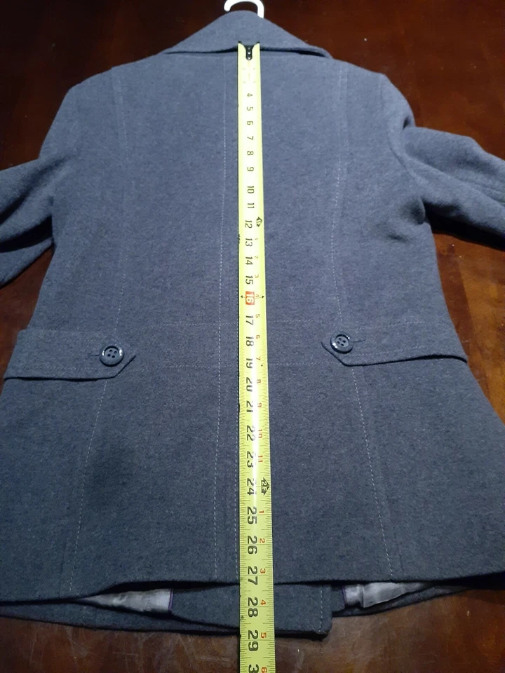 GEOX RESPIRA Womens Coat 12 Classic Gray Wool Jacket Outerwear Lined $175 - Image 3 of 4