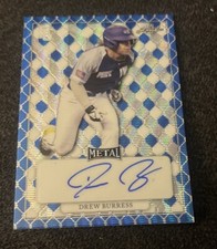 2022 LEAF METAL PERFECT GAME DREW BURRESS 8/8 BLUE WAVE AUTO ROOKIE Georgia Tech