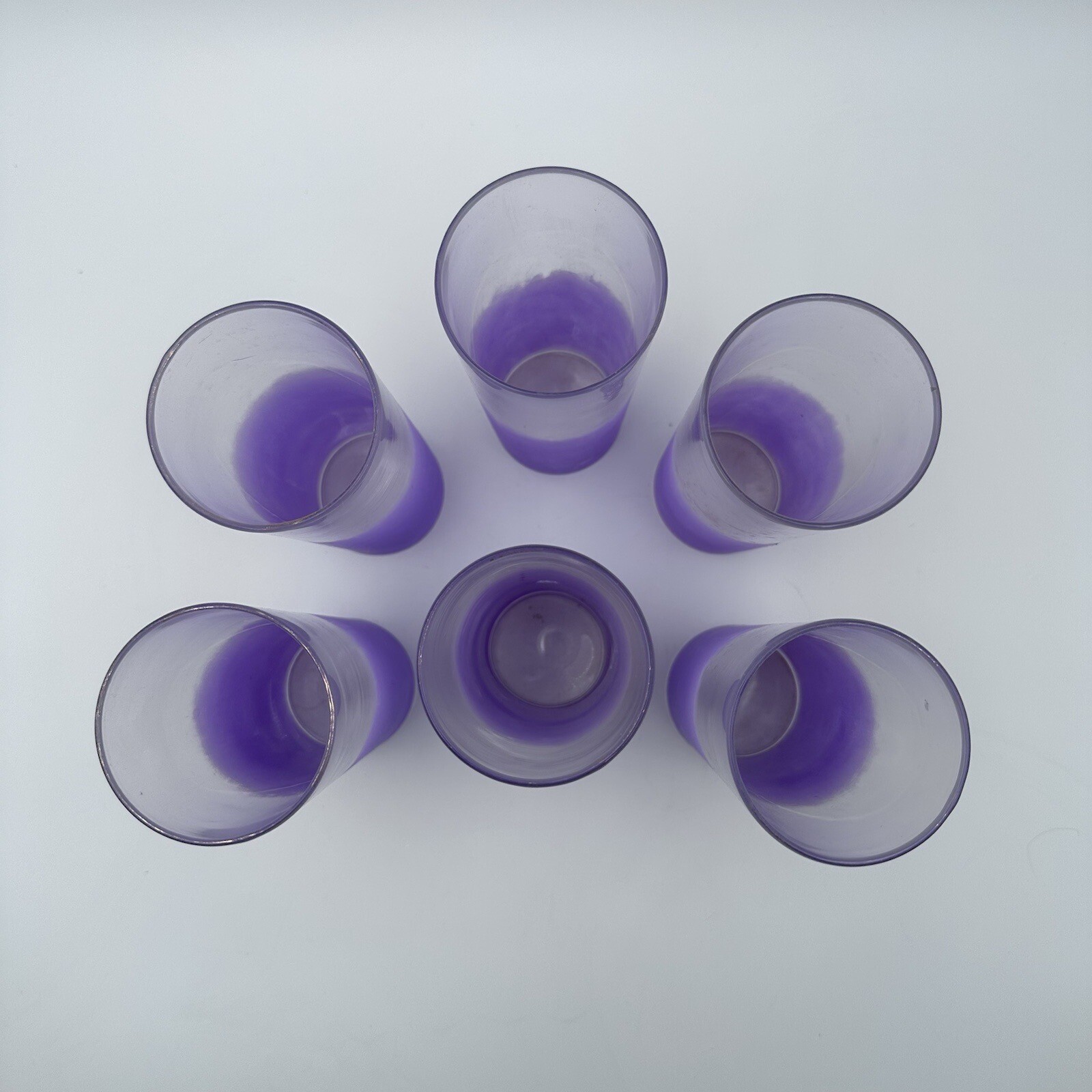 Vintage 1960s Blendo Tall Tom Collins Lavender Orchid Iced Tea Glasses