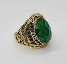 Fashion Ring Signet Stainless Steel 8mm Onyx Stone Men/Women Size 6-13 #66 GREEN