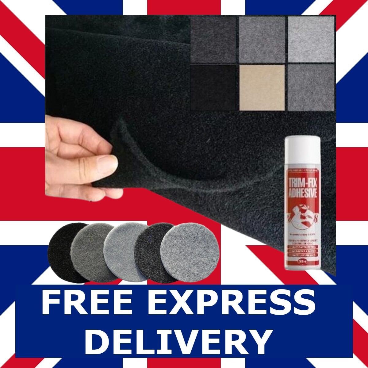 ALFOMBRA DE REVESTIMIENTO FURGONETA CÁMPER 4 VÍAS ELÁSTICA OPCIONAL AJUSTE PEGAMENTO COCHE FURVANA