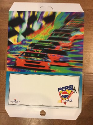 Vintage NASCAR PEPSI POS Display Sign Advertisement New Old Stock NOS