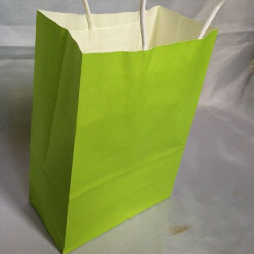 Gift Bags Kraft Paper Carrier Present Handles Wedding Birthday Bag 21cm x 15cm - Picture 10 of 14