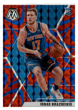 2019 Panini Mosaic #242 Ignas Brazdeikis Reactive Blue   New York Knicks