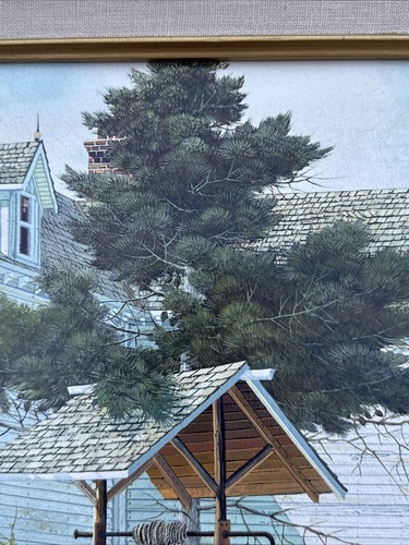 FRANK HAMILTON PAINTING LANDSCAPE WISHING WELL REALISM LISTED FAMOUS FINE DETAIL - Picture 6 of 24