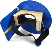 Pancake Welding Hood Helmet W/Strap - Right Handed - Blue