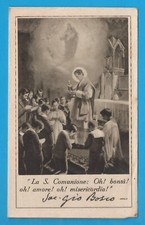 Comunione Pasquale S. Giovanni Bosco Coroncina santino holy card MA568